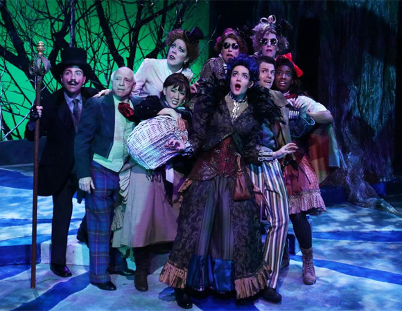 The cast of the Elliot Norton Award-winning production of Stephen Sondheim and James Lapine&#39;s Into the Woods at the Lyric Stage Company of Boston.