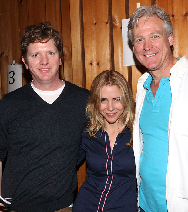 Kerry Butler (Hilary Clinton) is flanked by her double-bill of Bills, Duke Lafoon (left) and Tom Galantich (right).