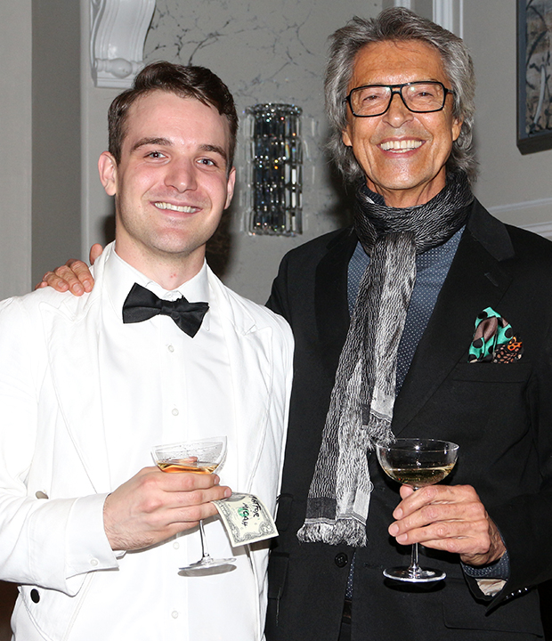 Tommy Tune hosts a backstage champagne toast in Micah Stock&#39;s honor.