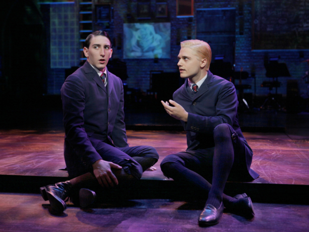 Ben Fankhauser as Ernst and Andy Mientus as Hanschen in the national touring production of Spring Awakening.