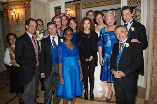 Bernadette Peters (center) with the cast of the Broadway musical It Shoulda Been You.
