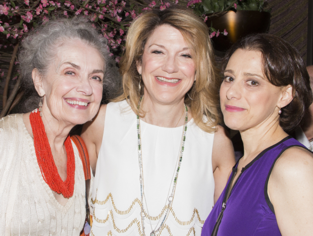 Broadway ladies Mary Beth Peil, Victoria Clark, and Judy Kuhn get together at the luncheon.