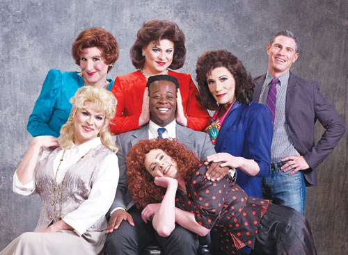 The world-premiere cast of Re-Designing Women, coming to the Baruch Performing Arts Center next month.