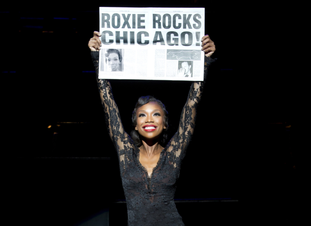 Brandy Norwood making her Broadway debut as Roxie Hart in the cast of Chicago at the Ambassador Theatre.