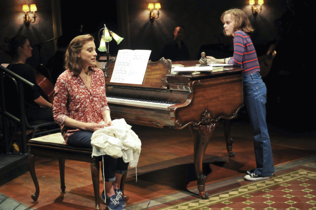 Fun Home Tony nominees Judy Kuhn and Sydney Lucas in scene from the new Broadway musical.