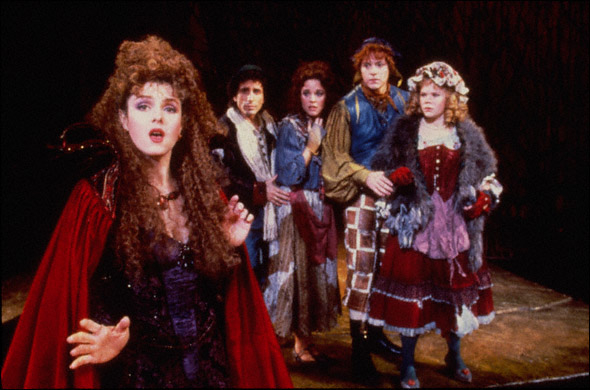 Bernadette Peters and the original Broadway cast of Into the Woods.