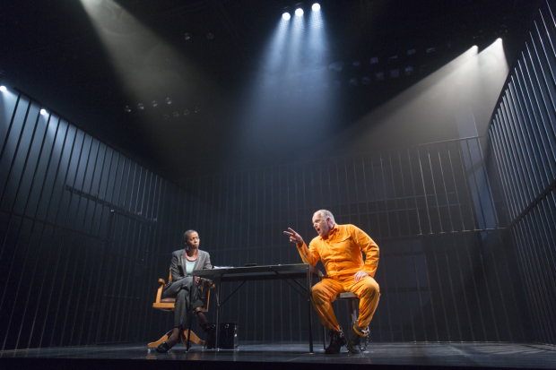 Noma Dumezweni and Matthew Marsh star in Nicholas Wright&#39;s A Human Being Died That Night, directed by Jonathan Munby, at BAM&#39;s Fishman Space.