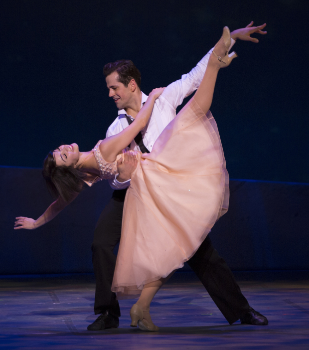 Leanne Cope as Lise Dassin and Robert Fairchild as Jerry Mulligan in Broadway&#39;s An American in Paris at the Palace Theatre.