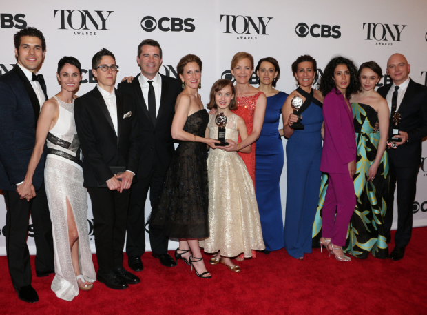 The cast and creative team behind Fun Home celebrate their five Tony Awards, including Best Musical.