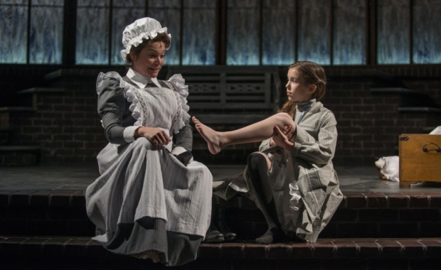 Elizabeth Ledo (Martha) and Tori Whaples (Mary) in The Secret Garden, directed by Charles Newell, at Chicago&#39;s Court Theatre. 