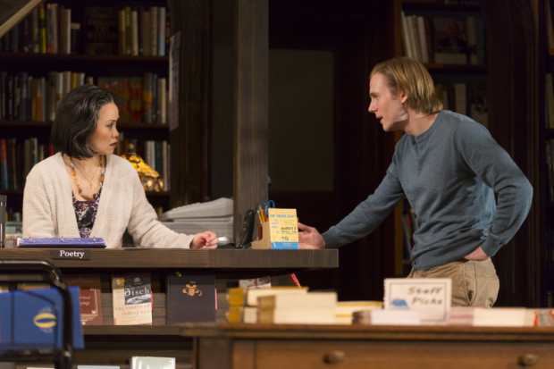 Tina Chilip and Zach Booth in All the Terrible Things I Do, directed by  Peter DuBois, at Boston&#39;s Huntington Theatre Company.