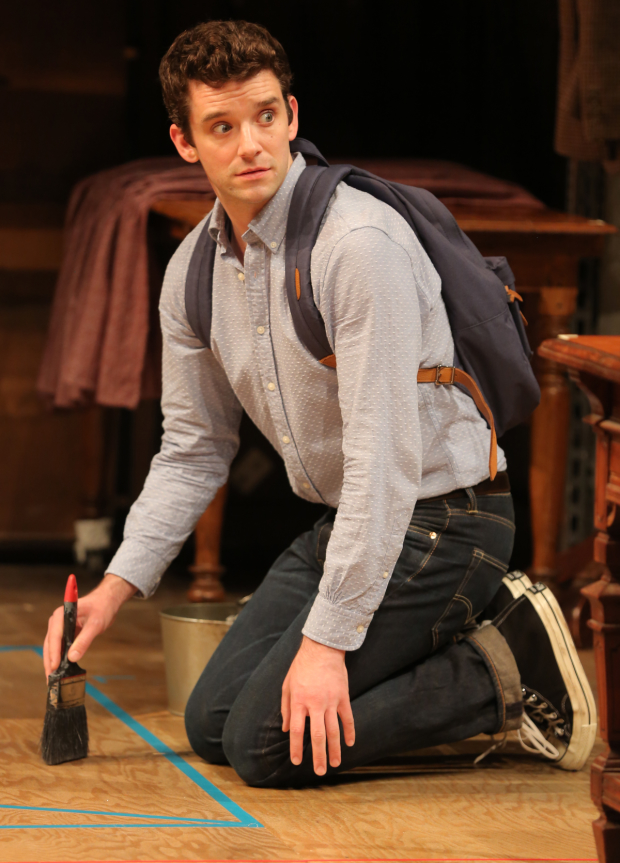 Michael Urie plays a young theatrical apprentice in Shows For Days at Lincoln Center Theater.