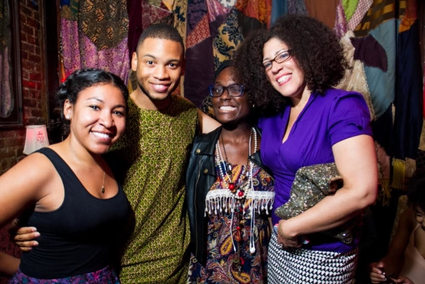 Rain Pryor (right) with staff members from National Black Theatre.