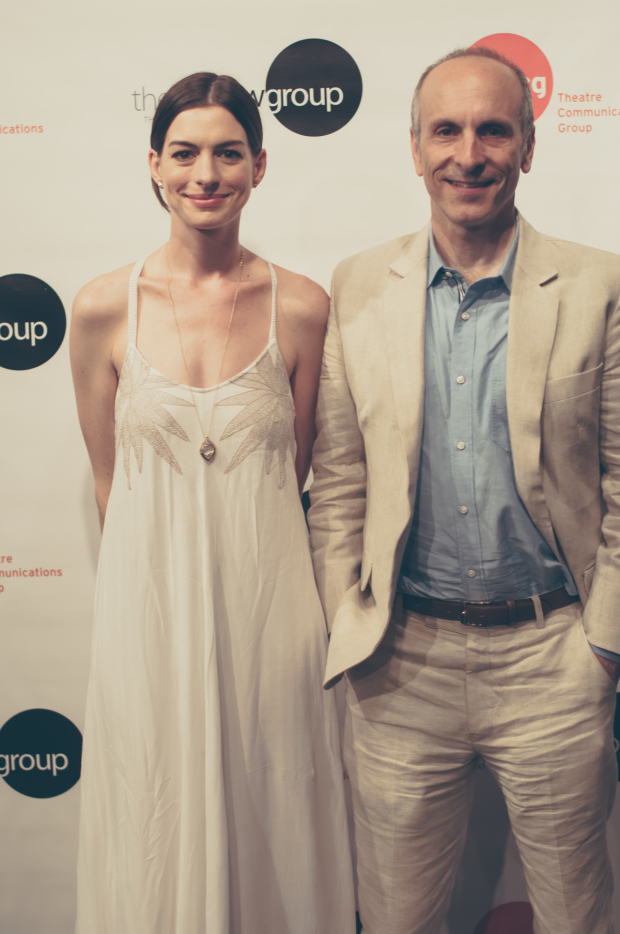 Oscar winner Anne Hathaway (left) penned the introduction for An Actor&#39;s Companion, a new book by theater educator Seth Barrish (left).