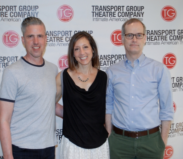 Choreographer Scott Rink (left) poses with Transport Group Executive Director Lori Fineman and Artistic Director/Three Days to See director Jack Cummings III.