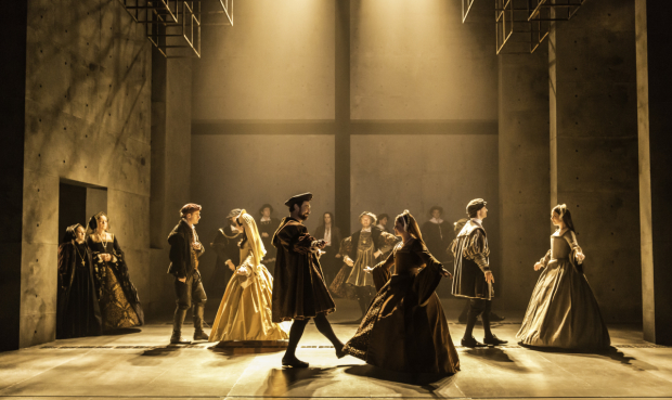 A scene from Broadway&#39;s Wolf Hall: Parts One &amp; Two.