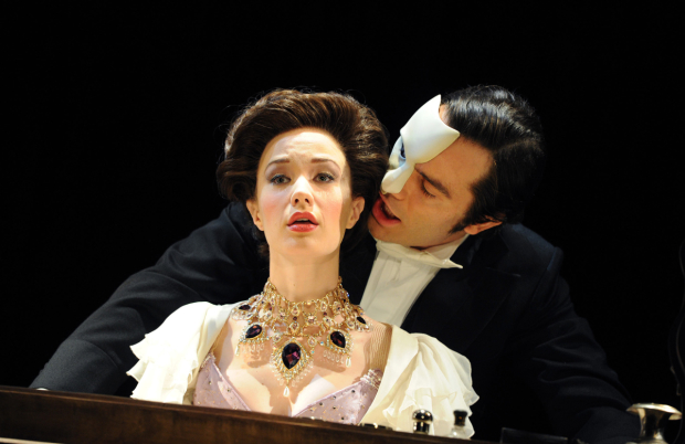 Sierra Boggess and Ramin Karimloo in a scene from the 2010 London production of Love Never Dies.