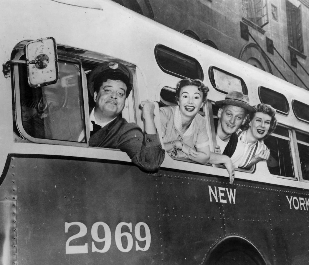 A promotional image from CBS sitcom The Honeymooners.