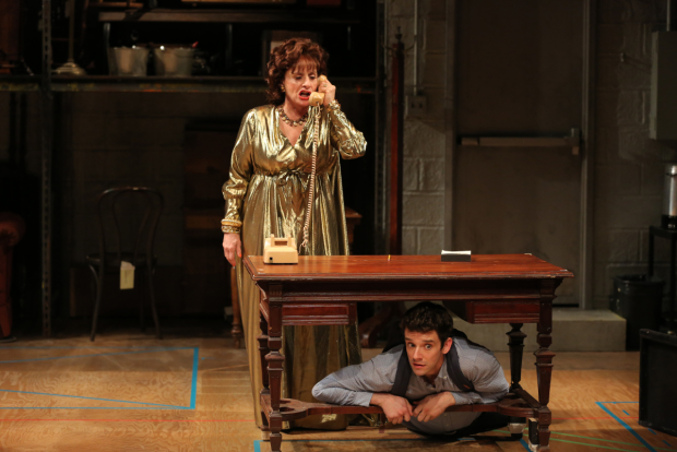 Patti LuPone and Michael Urie in Douglas Carter Beane&#39;s Shows for Days, directed by Jerry Zaks, at Lincoln Center&#39;s Mitzi E. Newhouse Theater. 