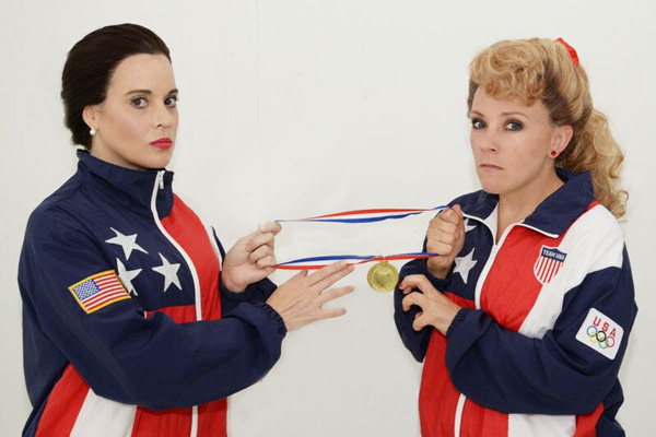 Jenna Leigh Green and Tracy McDowell star in Elizabeth Searle and Michael Teoli&#39;s Tonya &amp; Nancy: The Rock Opera, directed by David Alpert, at NYMF. 