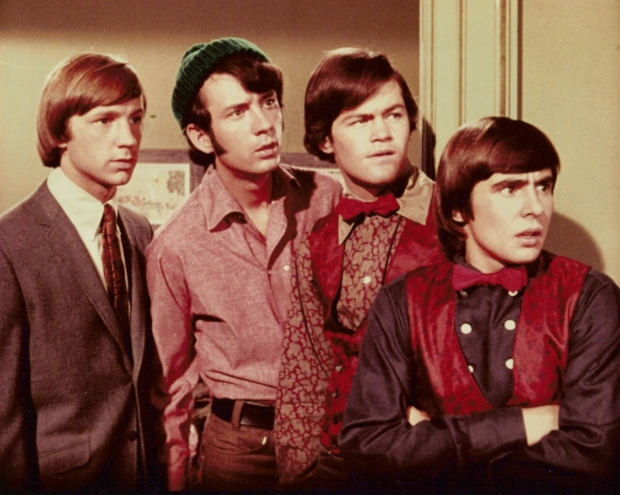 Micky Dolenz (third-from-left) on TV&#39;s The Monkees.