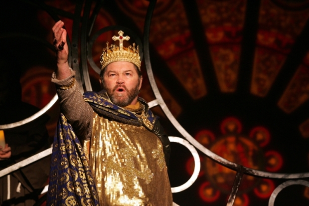 Micky Dolenz as King Charlemagne in the 2007 Goodspeed production of Pippin.