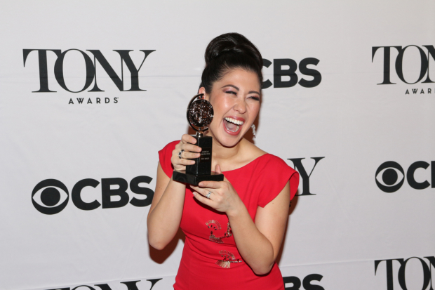 Ruthie Ann Miles delights in her newly won Tony Award.