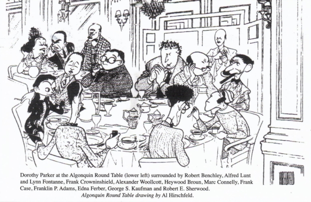 Al Hirschfeld&#39;s Algonquin Round Table drawing.