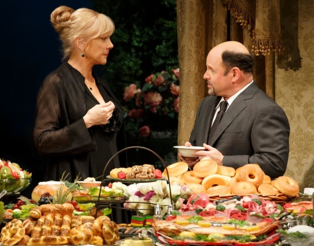 Glenne Headly and Jason Alexander star as an unhappily married couple in Larry David&#39;s Fish in the Dark at the Cort Theatre.
