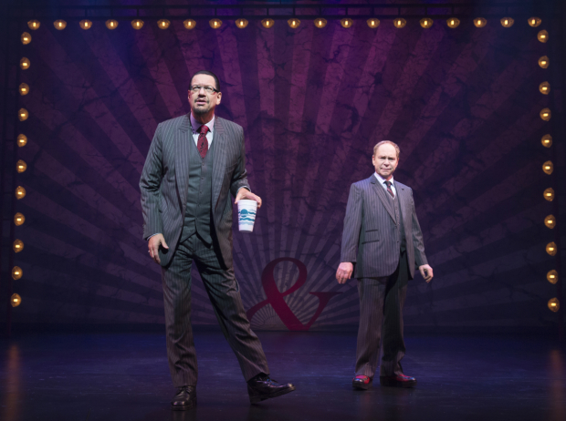Penn Jillette and Teller return to Broadway in Penn &amp; Teller on Broadway at the Marquis Theatre.