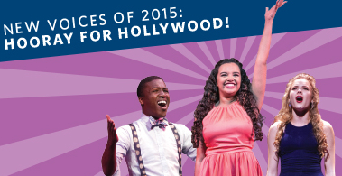 Logo artwork for Paper Mill Playhouse&#39;s New Voices of 2015: Hooray for Hollywood!