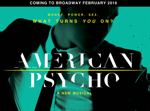 The artwork for the new Broadway musical American Psycho.