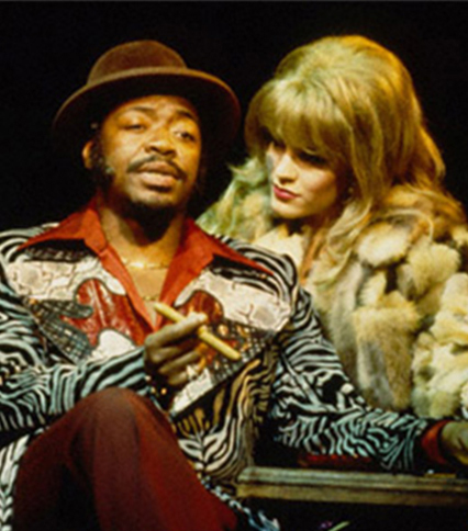 Chuck Cooper (left) as Memphis in Broadway&#39;s The Life, opposite Felicia Finley (right) as April.