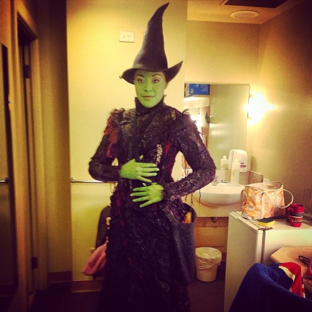 Lilli Cooper in her Elphaba costume in the Melbourne, Australia production of Wicked.