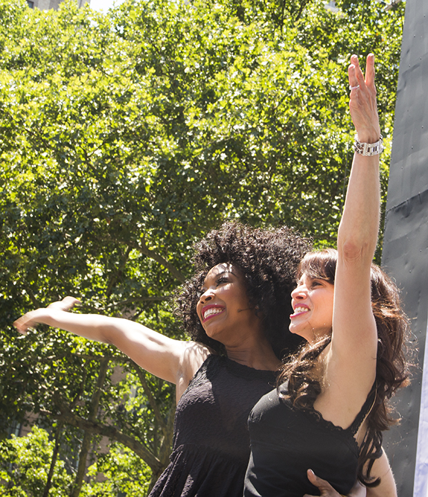 Brandy Norwood and Donna Marie Asbury perform the &quot;Hot Honey Rag&quot; from Chicago at Broadway in Bryant Park.