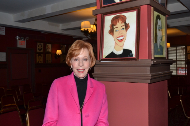 Carol Burnett, seen posing beneath her famous Sardi&#39;s caricature, will be presented with the 2015 SAG Life Achievement Award.