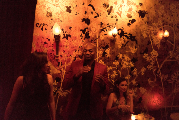 Brandon Victor Dixon enjoys the after party at Kitty&#39;s Canteen.