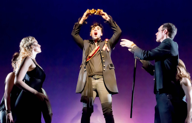 Margaret Loesser Robinson, Joseph Leo Bwarie, and Matthew Patrick Quinn star in Andrew Sabiston and Timothy Williams&#39; Napoleon, directed by Richard Ouzounian, at The Pershing Square Signature Center for NYMF. 