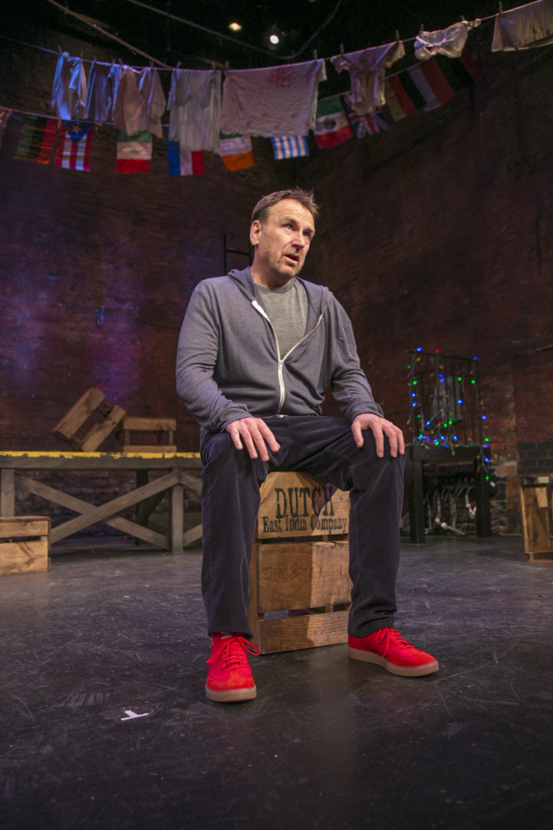 Colin Quinn stars in Colin Quinn: The New York Story, directed by Jerry Seinfeld, at The Cherry Lane Theatre.