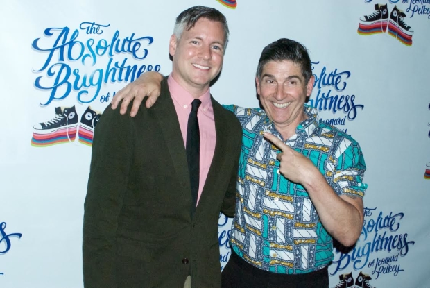 Director Tony Speciale and playwright/performer James Lecesne pal around on opening night.