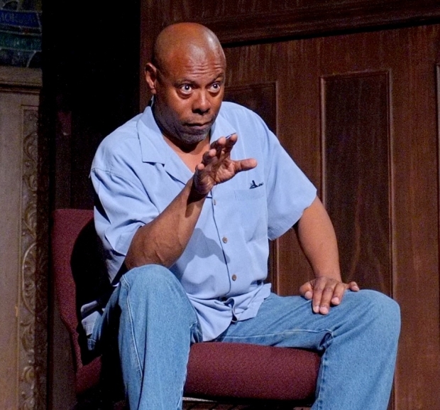 Glynn Borders stars in his one-man show The Enforcer, directed by Herbert Quinones, at The Davenport Theatre for MITF.