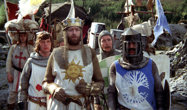 The members of Monty Python in the 1975 film Monty Python and the Holy Grail.