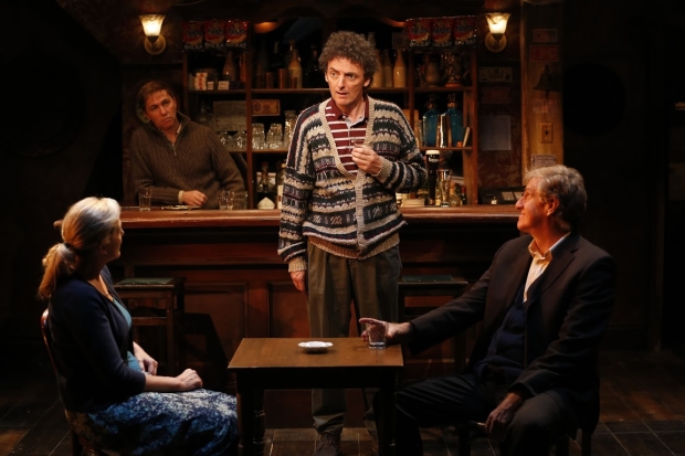 Mary McCann, Tim Ruddy, John Keating, and Paul O&#39;Brien in The Weir at the DR2 Theatre.