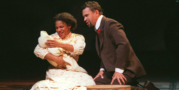 Audra McDonald and Brian Stokes Mitchell in the original Broadway production of Ragtime.