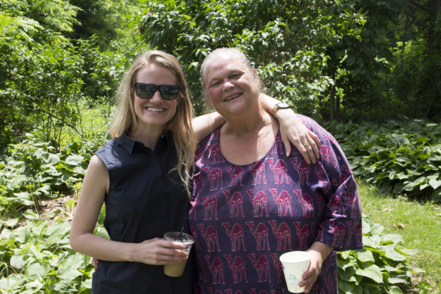 Emily Simoness with fourth cousin once removed Betsy Ryder, who owns and operates the Brewster property&#39;s organic working farm. &quot;When I showed up,&quot; says Simoness, &quot;they were like, &#39;who are you?&#39; But very quickly they embraced the idea and embraced what it could bring to the farm.&quot;