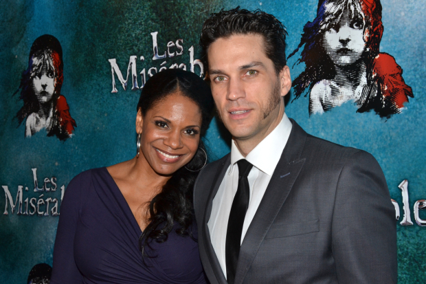 Audra McDonald and Will Swenson at the opening of Les Misérables, in which Swenson played Inspector Javert, in 2014.