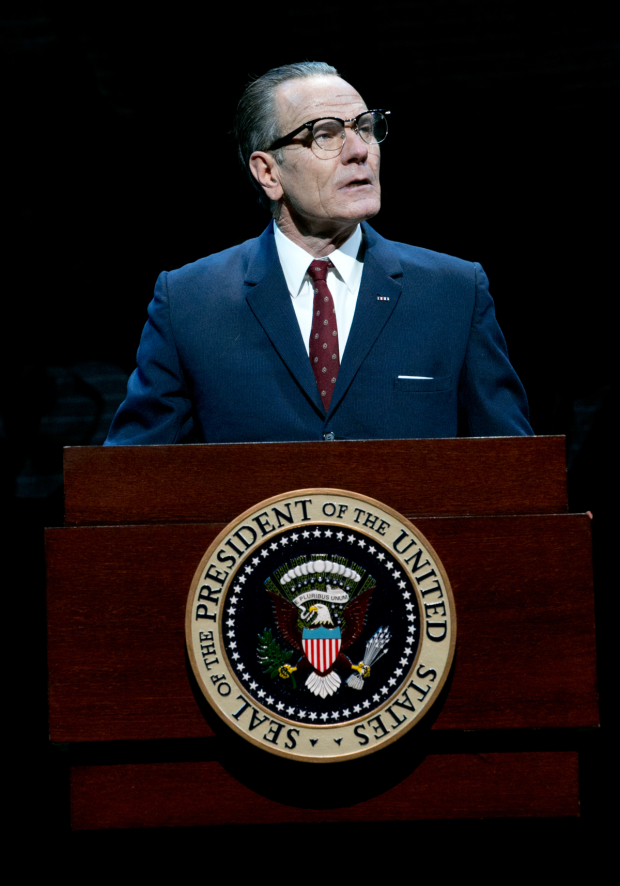 Bryan Cranston as President Lyndon B. Johnson in the 2014 Broadway production of Robert Schenkkan&#39;s All the Way.