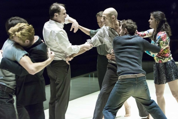 A moment from Ivo van Hove&#39;s staging of Arthur Miller&#39;s A View From the Bridge at London&#39;s Young Vic Theatre.
