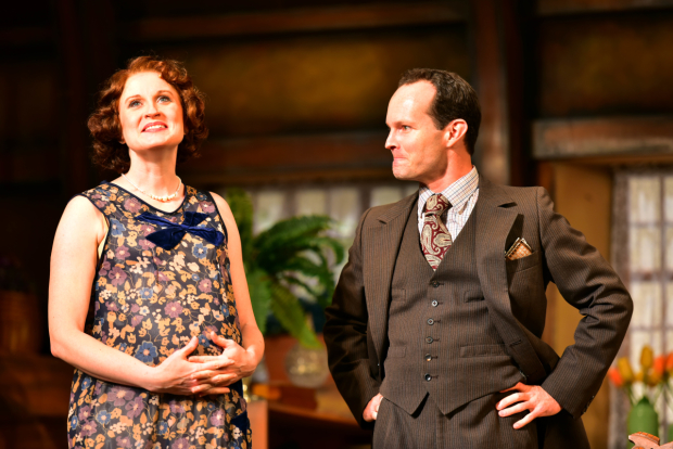 Christiane Noll and Jamie LaVerdiere in Sandy Rustin&#39;s The Cottage, directed by BT McNicholl, at the John W. Engeman Theater at Northport.