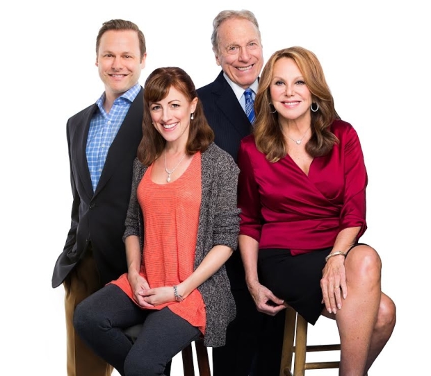 George Merrick, Kate Wetherhead, Greg Mullavey, and Marlo Thomas star in the off-Broadway premiere of Clever Little Lies.